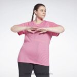 نحيف وردي حقيقي تي شيرت نضوب (حجم كبير) Reebok 0NZ0F885