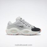 نقي رمادي 2 / طباشير / كور أسود السؤال أحذية كرة السلة المنخفضة Reebok 0NZ0F36