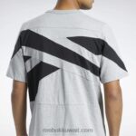هيذر رمادي متوسط كلاسيك فخور تي شيرت العلامة التجارية Reebok 0NZ0F346 - Image 4