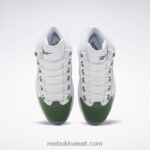ftwr أبيض / أخضر صنوبر السؤال منتصف أحذية كرة السلة Reebok 0NZ0F490 - Image 6
