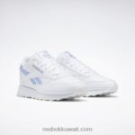 ftwr أبيض / أرجواني توهج أحذية نسائية جلدية كلاسيكية Reebok 0NZ0F164 - Image 3