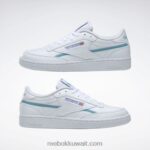 ftwr أبيض / أرجواني توهج / البط البري الكلاسيكي حذاء نسائي كلوب سي 85 نباتي Reebok 0NZ0F261 - Image 9