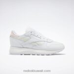 ftwr أبيض / بورسلين وردي الأحذية الجلدية الكلاسيكية sp للنساء Reebok 0NZ0F315