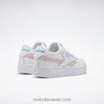 ftwr أبيض / وردي توهج / أكوا مشع الأحذية النسائية الانتقام مزدوجة النادي ج Reebok 0NZ0F267 - Image 4