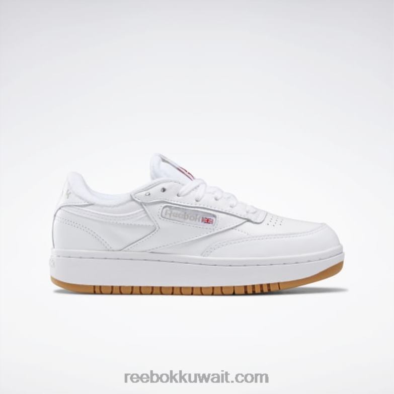 نحيف أبيض / صمغ مطاطي ريبوك 07 حذاء مزدوج c club Reebok 0NZ0F5