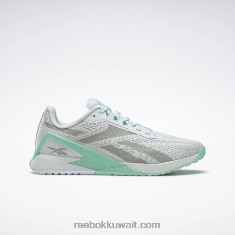 نقي رمادي 1 / نعناع ناعم / رمادي نقي 3 حذاء رياضي نسائي من nano x1 Reebok 0NZ0F200