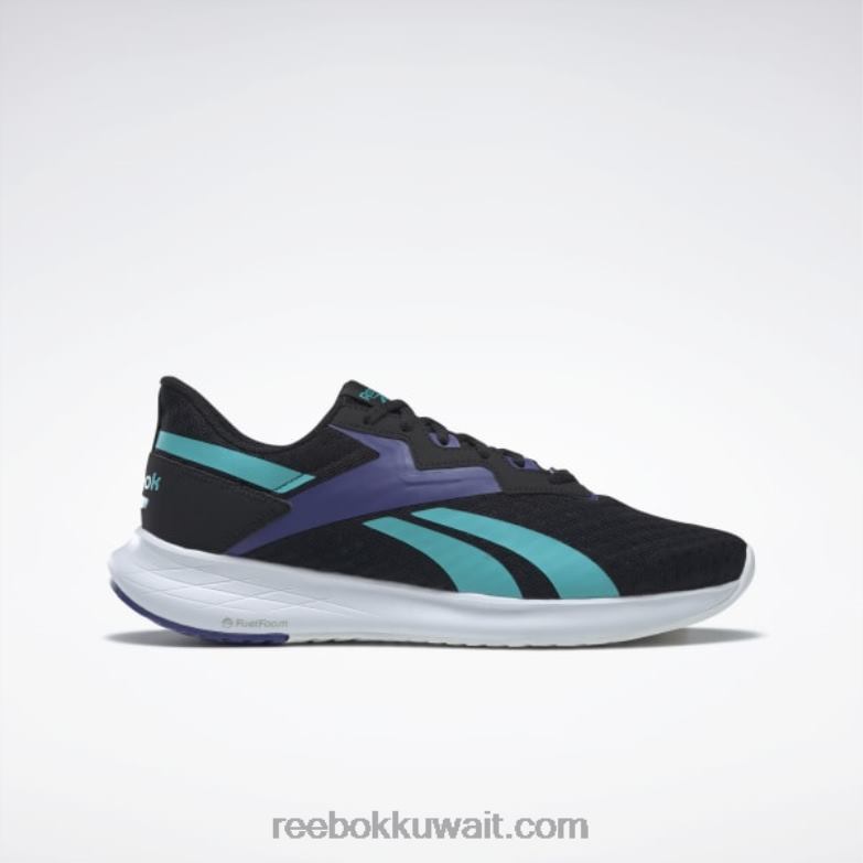 قلب أسود / كلاسيكي أزرق مخضر / أرجواني غامق إنرجين بلس 2 حذاء جري رجالي Reebok 0NZ0F1234