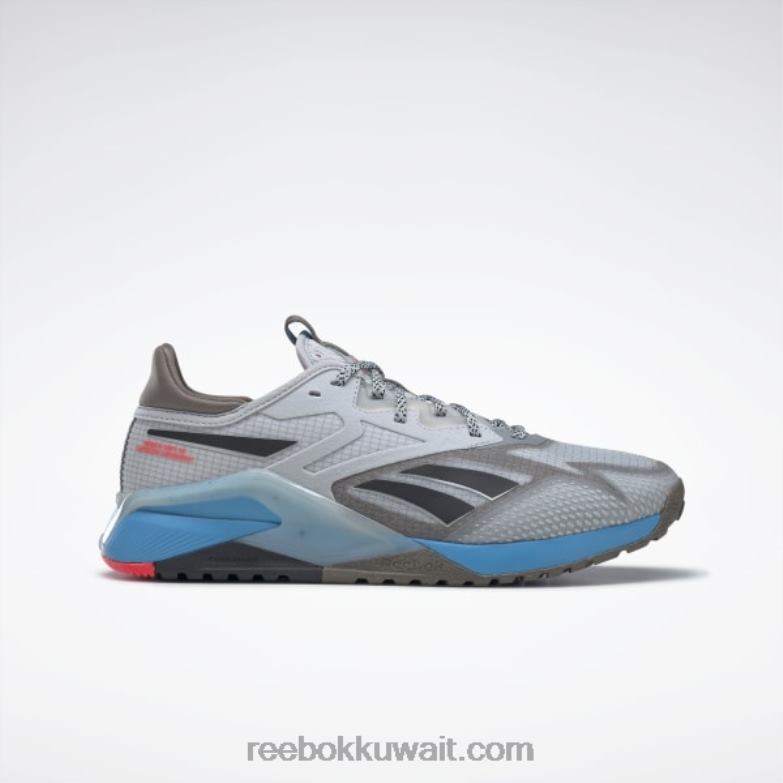 نقي رمادي 2 / تريك جراي / أكوا مشع حذاء تدريب nano x2 tr Adventure للرجال Reebok 0NZ0F1107