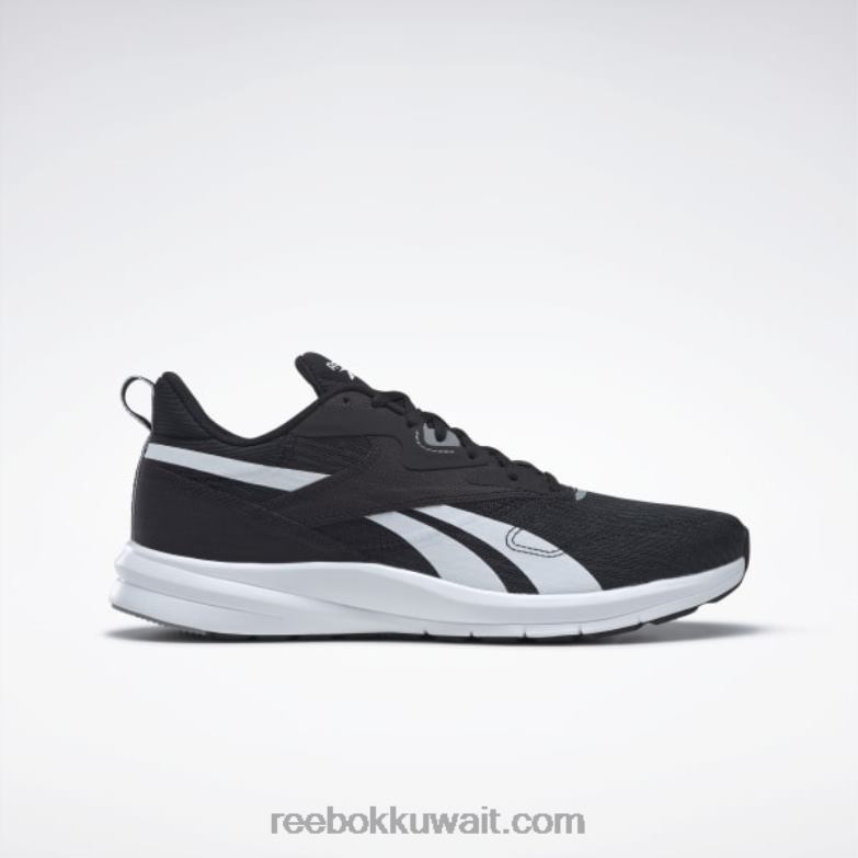 قلب أسود / رمادي نقي 5 / أبيض قدم حذاء جري رانر 4 4e للرجال Reebok 0NZ0F1123