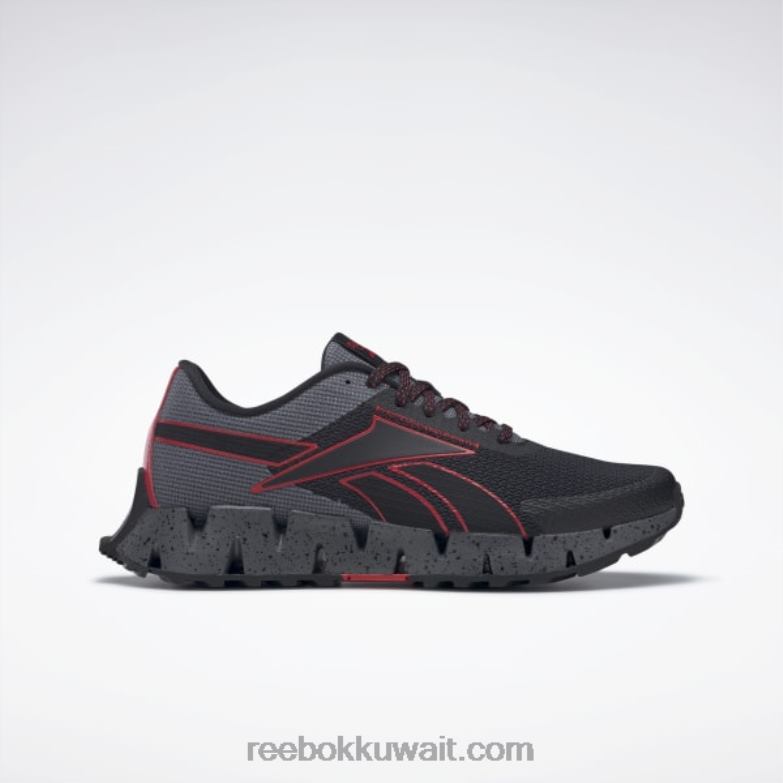 الأساسية الأسود / ناقلات الأحمر / الرمادي البارد 6 حذاء zig dynamica 2 Adventure للرجال Reebok 0NZ0F1058