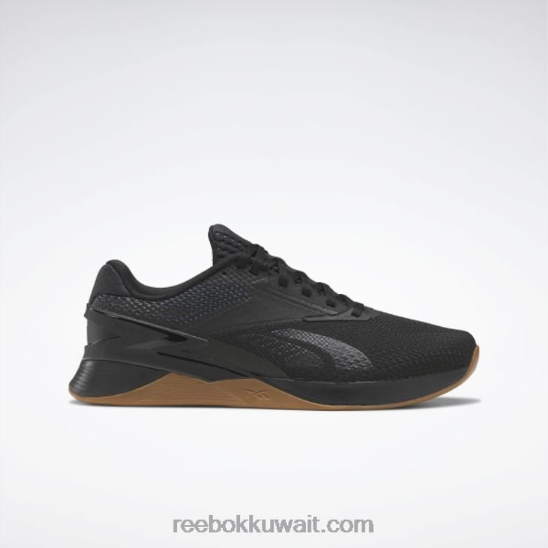 أسود كور / رمادي نقي 7 / ريبوك لي 3 أحذية nano x3 Reebok 0NZ0F24