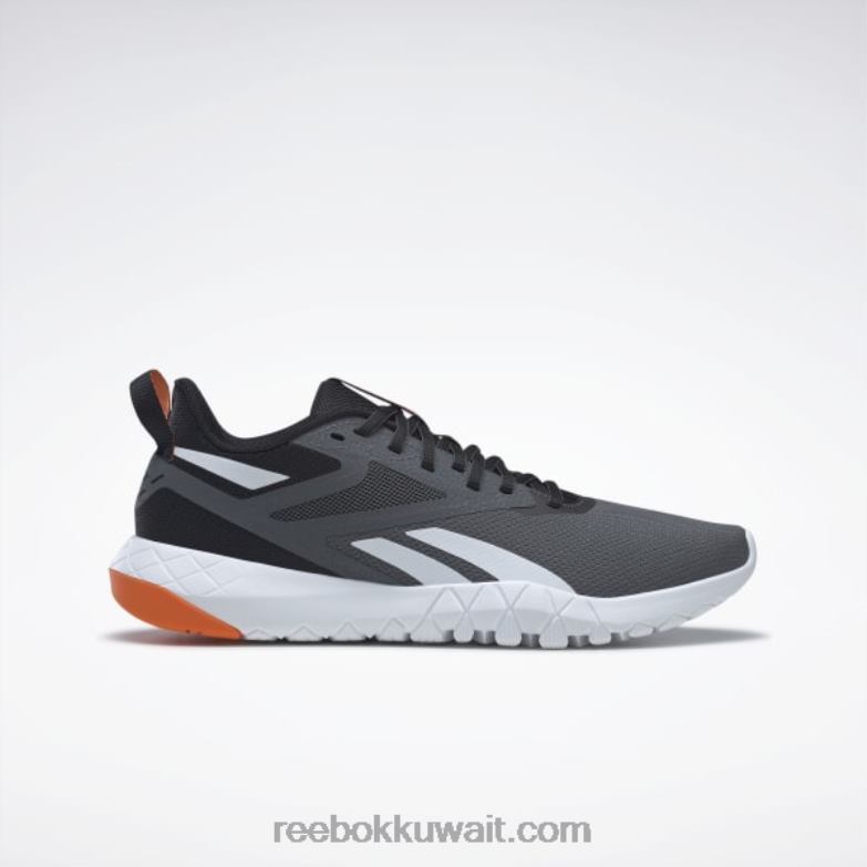 أسود الأساسية / رمادي نقي 7 / أبيض ftwr حذاء فليكساغون فورس 4 للرجال للتدريب Reebok 0NZ0F1094