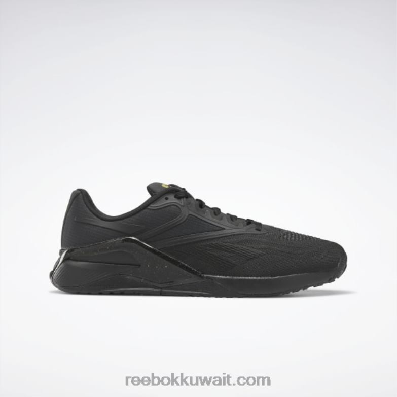 أسود أساسي / رمادي نقي 7 / ذهبي غير لامع حذاء تدريب نانو x2 للرجال Reebok 0NZ0F1338
