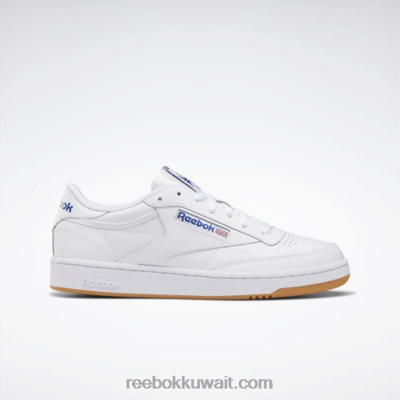 أبيض / ملكي / صمغ نادي سي 85 حذاء رجالي Reebok 0NZ0F1025