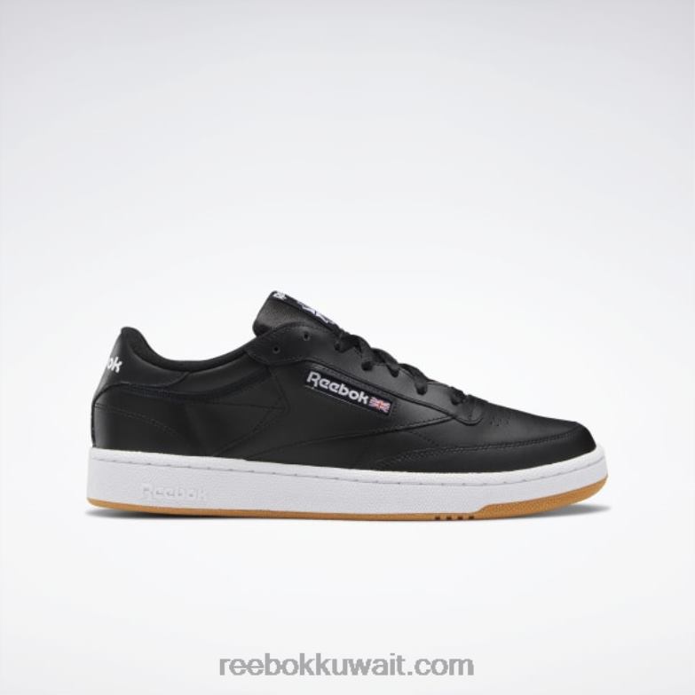 أسود / أبيض / صمغ نادي سي 85 حذاء رجالي Reebok 0NZ0F1152
