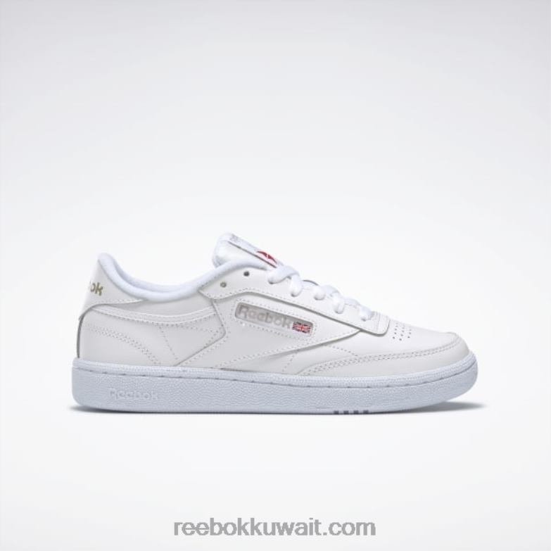 نحيف أبيض / رمادي فاتح حذاء كلوب ج 85 Reebok 0NZ0F69