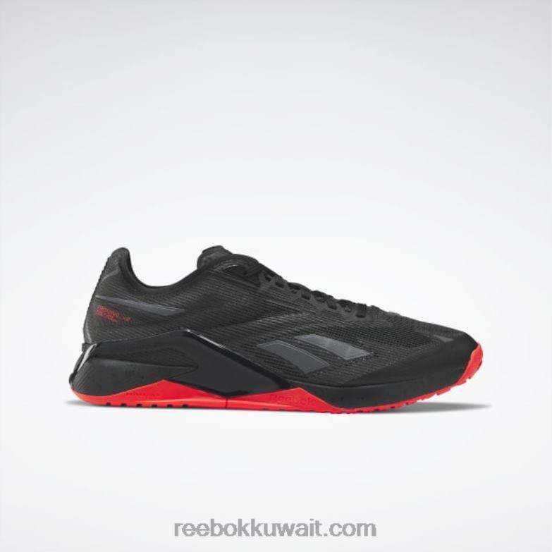 الأساسية أسود / نقي رمادي 8 / نيون الكرز حذاء تدريب nano x2 froning Reebok 0NZ0F119