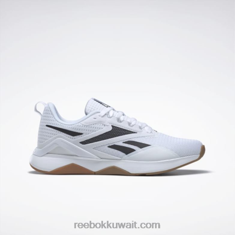 FTWWR أبيض / كور أسود / صمغ مطاطي ريبوك 03 حذاء تدريب nanoflex tr 2.0 للرجال Reebok 0NZ0F1103