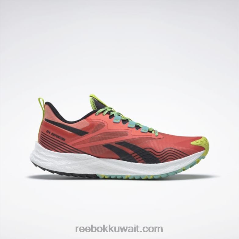 توهج شبه برتقالي / أرجواني مملوء / أصفر حامض حذاء الجري الرجالي Floatride Energy 4 Adventure Reebok 0NZ0F1120