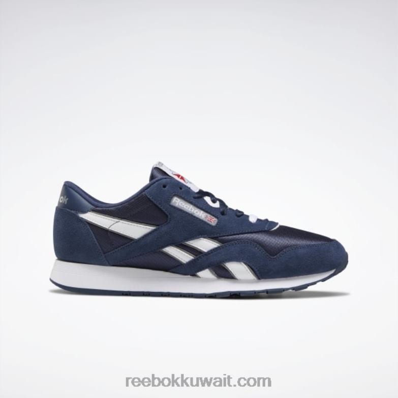 فريق البحرية / البلاتين أحذية الرجال النايلون الكلاسيكية Reebok 0NZ0F1142