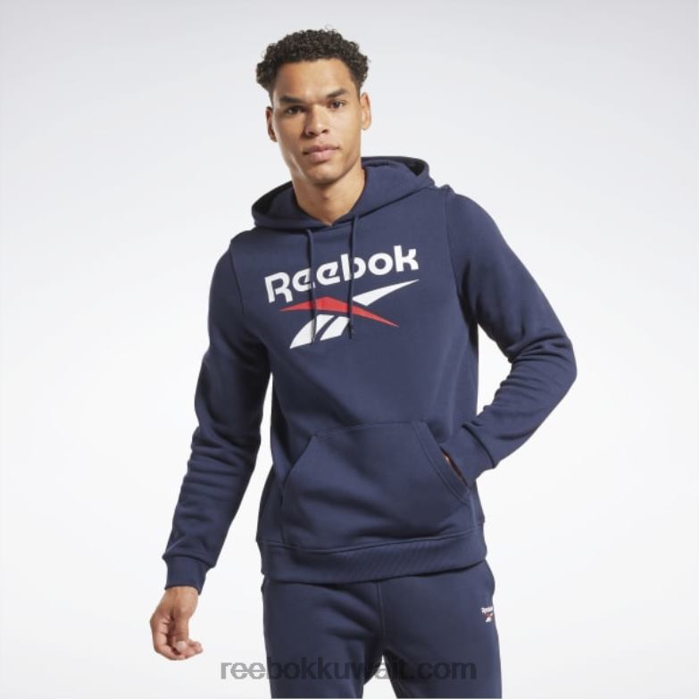رجال ناقلات البحرية كنزة بغطاء للرأس بشعار الماركة Reebok 0NZ0F1175