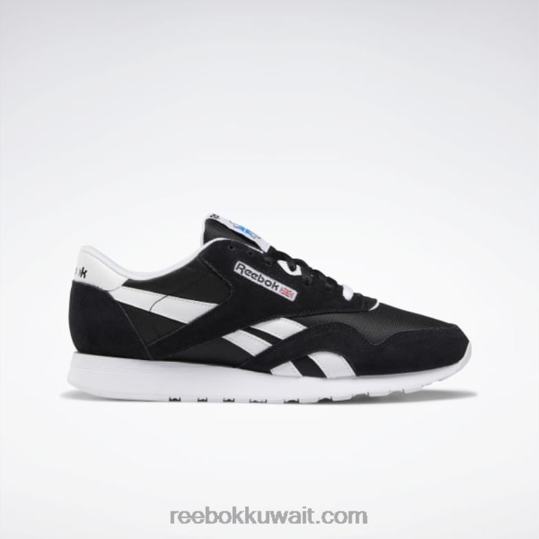 أسود / أبيض أحذية الرجال النايلون الكلاسيكية Reebok 0NZ0F1179