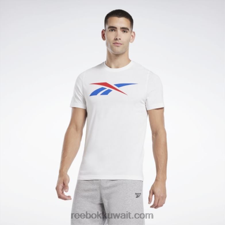 رجال أبيض / ناقلات الأحمر / ناقلات الأزرق سلسلة الرسم ناقلات تي شيرت Reebok 0NZ0F1185