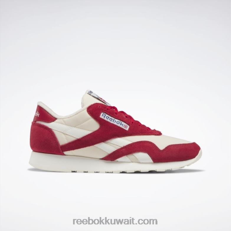 فلاش أحمر / طباشير / أبيض كلاسيكي أحذية الرجال النايلون الكلاسيكية Reebok 0NZ0F1217