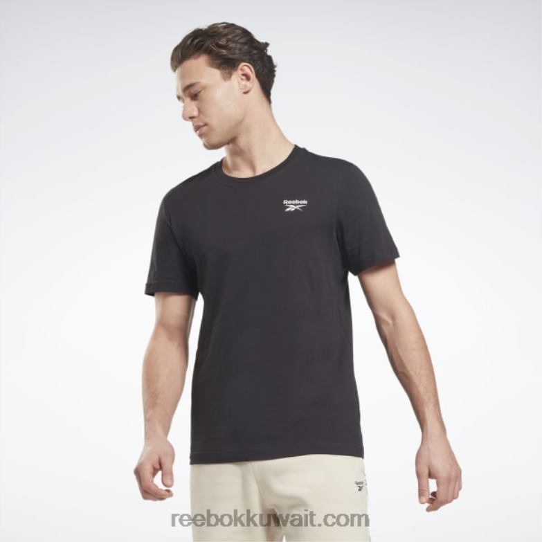 رجال أسود تي شيرت كلاسيكيات الهوية Reebok 0NZ0F1239