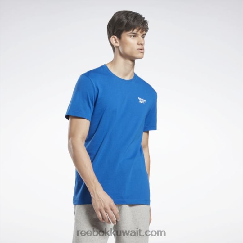 رجال ناقلات الأزرق تي شيرت كلاسيكيات الهوية Reebok 0NZ0F1268