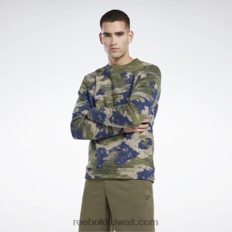 رجال صياد الأخضر الهوية الحديثة كامو الصوف طاقم من النوع الثقيل Reebok 0NZ0F1297