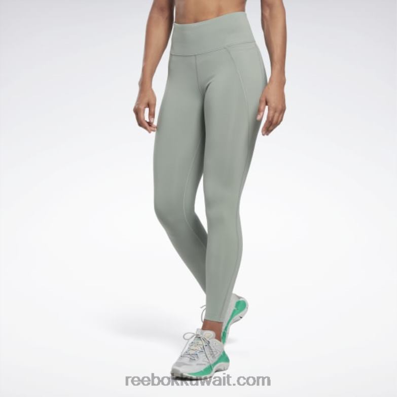 نحيف الانسجام الأخضر كولون لوكس بخصر مرتفع Reebok 0NZ0F233