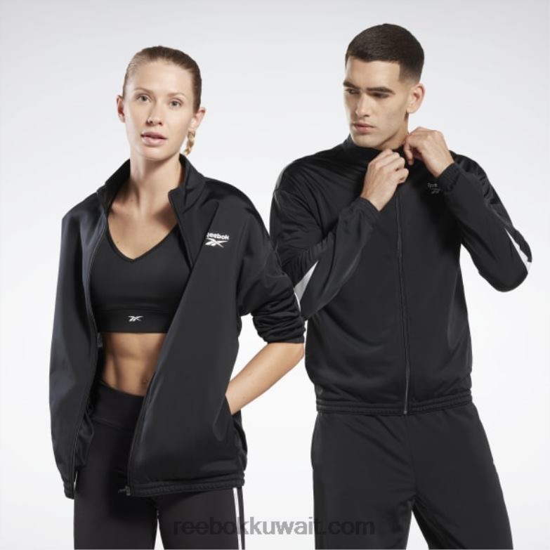 الليل أسود / أبيض هوية ناقلات متماسكة سترة المسار Reebok 0NZ0F348
