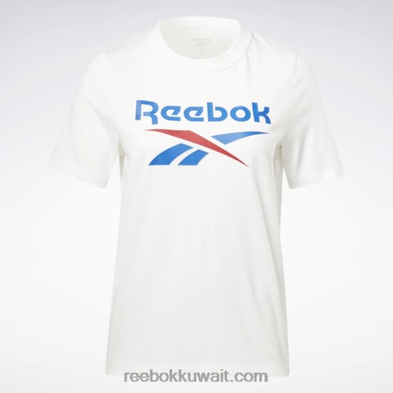 نحيف أبيض / أزرق متجه هوية تي شيرت Reebok 0NZ0F446