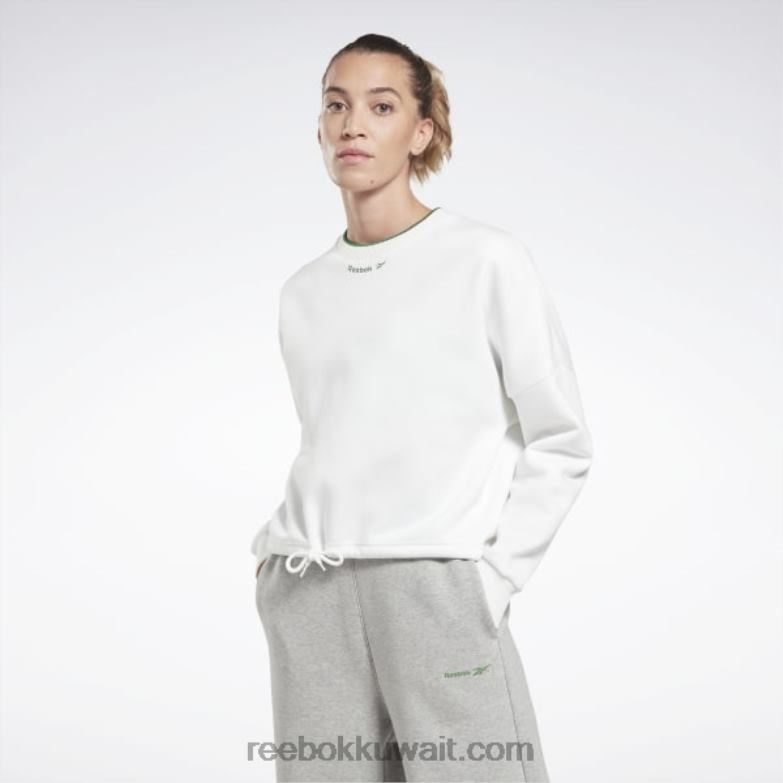 نحيف أبيض سويت شيرت طاقم الصوف الهوية Reebok 0NZ0F516