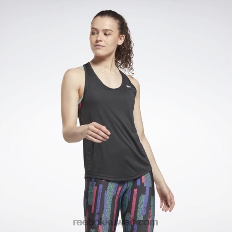 نحيف أسود الليل تجريب شبكة جاهزة للخزان الخلفي أعلى Reebok 0NZ0F519