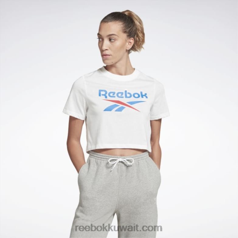نحيف أبيض / أزرق متجه هوية تي شيرت Reebok 0NZ0F523