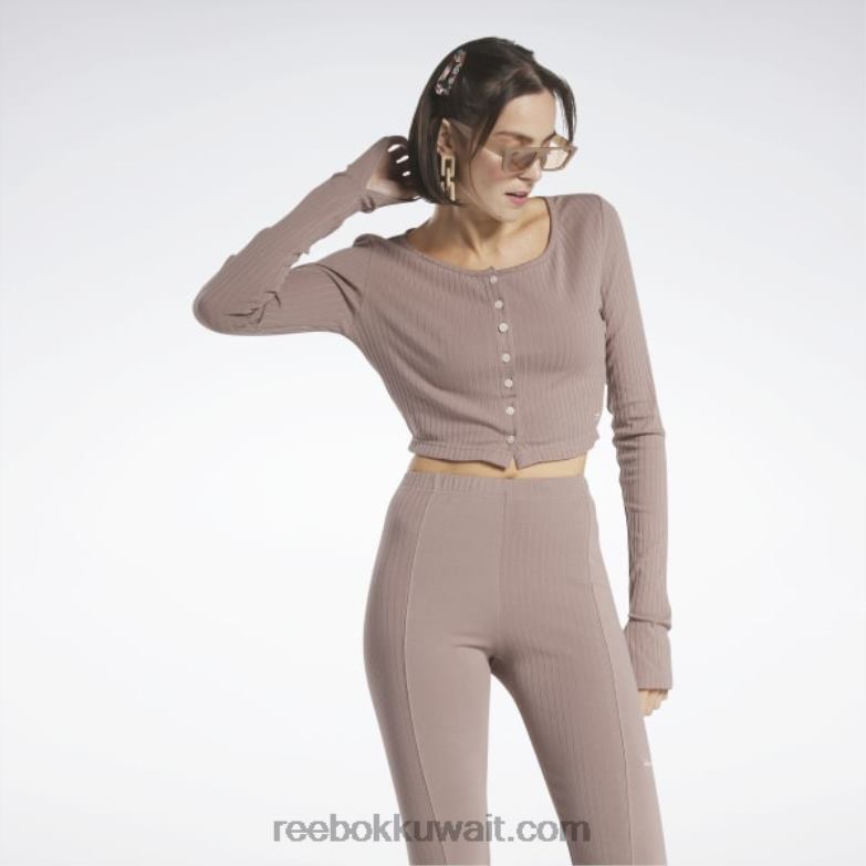 نحيف رمادي داكن قميص كلاسيكي بأكمام طويلة Reebok 0NZ0F563