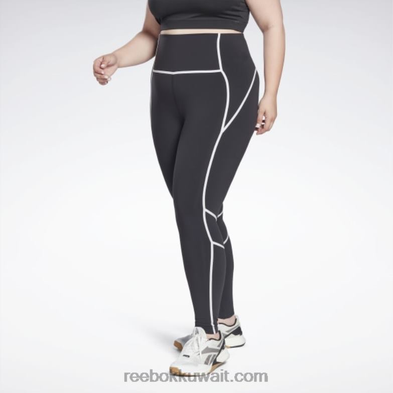 نحيف أسود كولون لوكس بخصر مرتفع (قياس كبير) Reebok 0NZ0F636