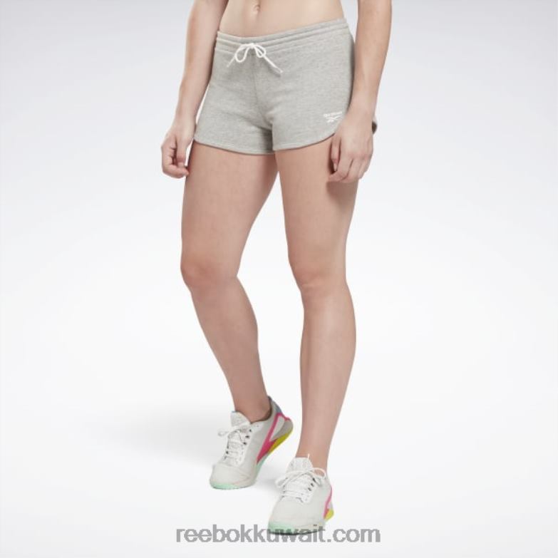 نحيف هيذر رمادي متوسط شورت فرنسي تيري بطبعة هوية Reebok 0NZ0F637