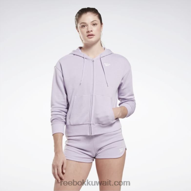 نحيف واحة بنفسجية هودي بشعار الماركة Reebok 0NZ0F648