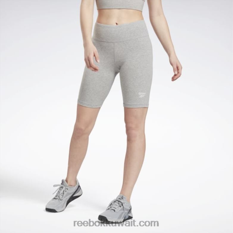 نحيف هيذر رمادي متوسط شورت مجسم بشعار الماركة Reebok 0NZ0F693