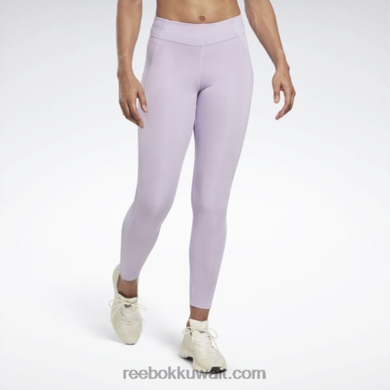 نحيف واحة بنفسجية طماق اليوغا عالية مخصر الأداء الضلع Reebok 0NZ0F698