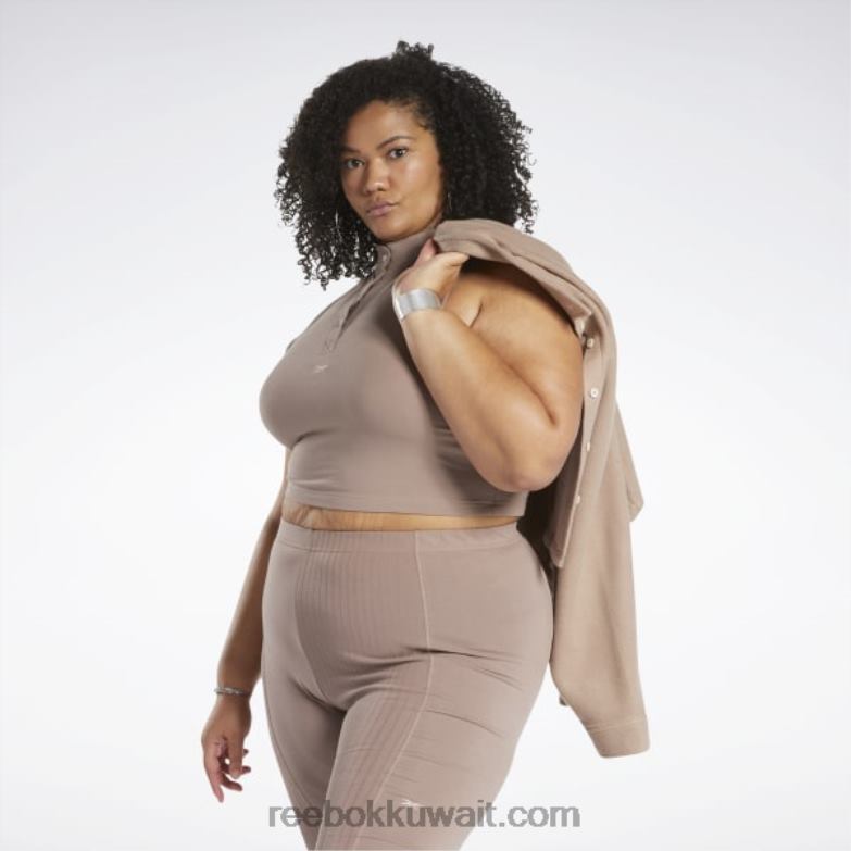 نحيف رمادي داكن تانك توب جيرسيه قطن كلاسيك (مقاس كبير) Reebok 0NZ0F764