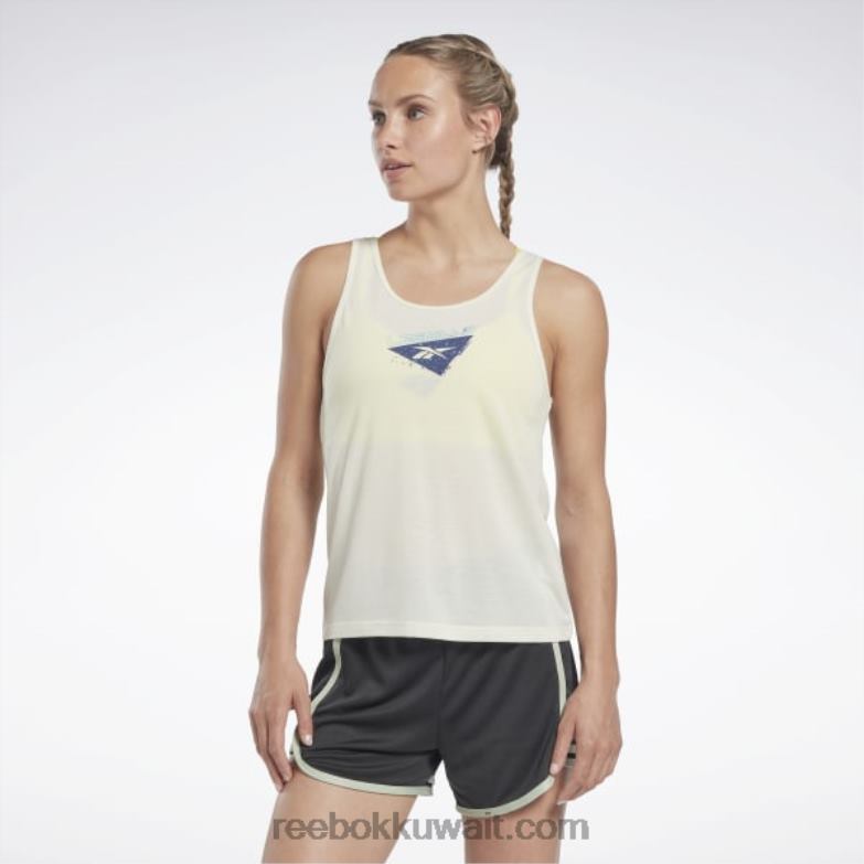 نحيف كلاسيكي أبيض ليه ميلز سوبريميوم بغطاء علوي للدبابات Reebok 0NZ0F792