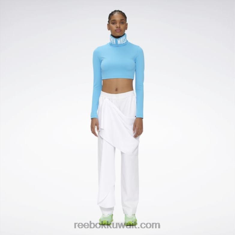 نحيف دائما زرقاء أعلى الياقة المدورة بايير موس Reebok 0NZ0F847