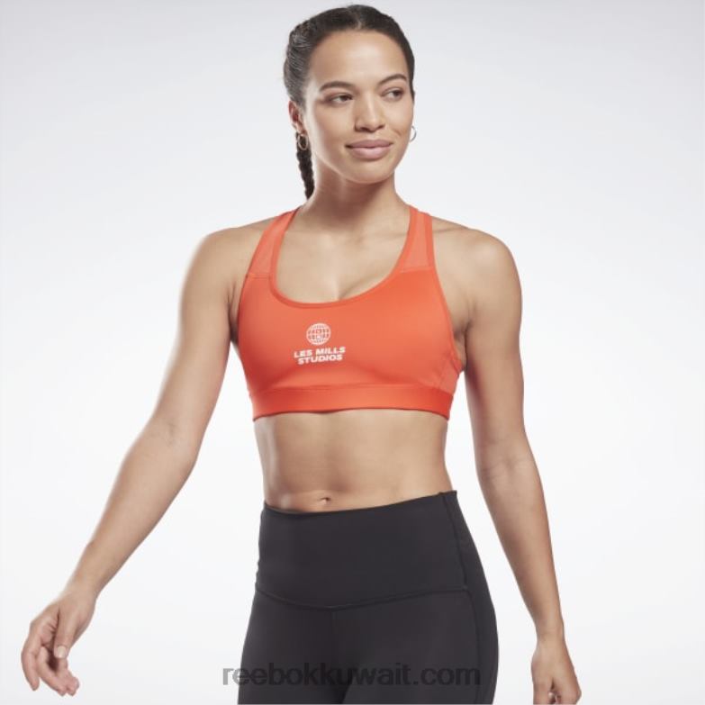نحيف أحمر ديناميكي حمالة صدر رياضية للدعم المتوسط ​​لوكس من لي ميلز Reebok 0NZ0F870