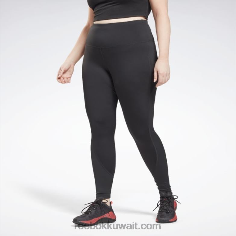 نحيف أسود طماق عالية الارتفاع جاهزة للتمارين الرياضية (حجم كبير) Reebok 0NZ0F994