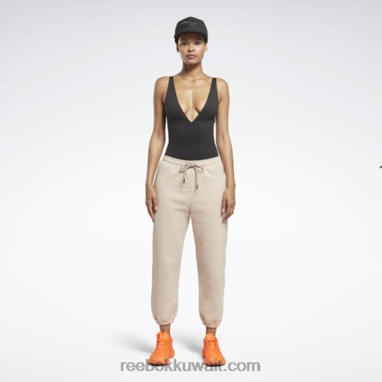 نحيف ecru ناعم فيكتوريا بيكهام بنطلون رياضي بساق مستقيمة Reebok 0NZ0F656