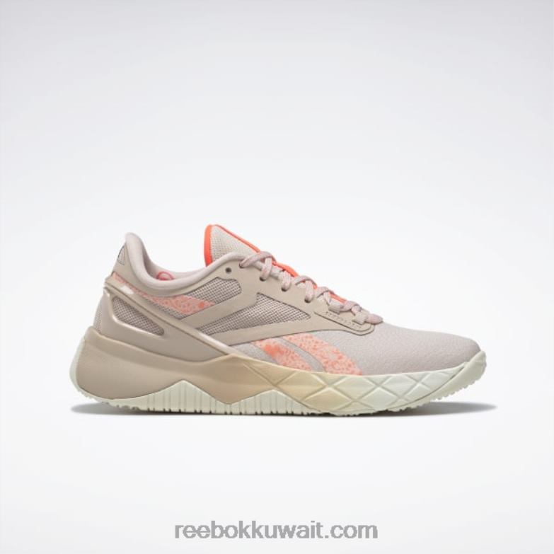 توهج ecru / كانيون مرجاني / برتقالي ناعم أحذية التدريب nanoflex tr للسيدات Reebok 0NZ0F297